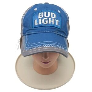 Bud Light 2012 Two Tone Blue Hat Cap w/ Adjustable Back‎ Strap New With Tags